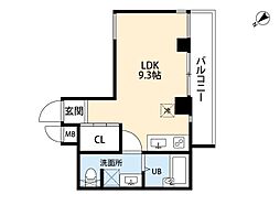 グッドリビングココ ワンルームの間取図画像