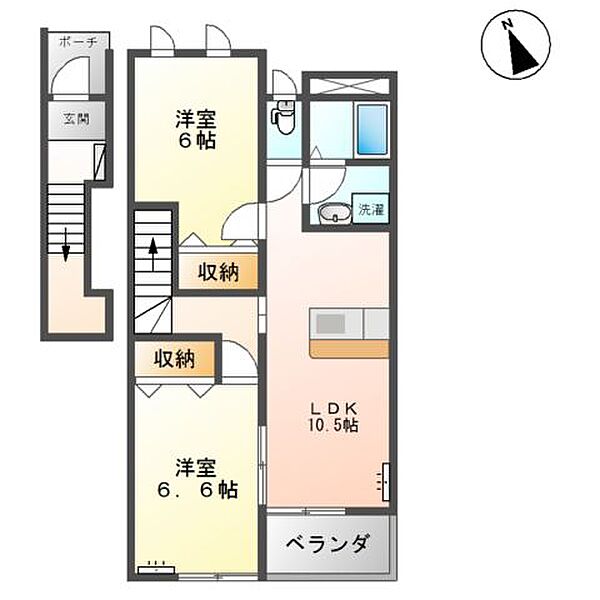 モンシェリー ｜茨城県取手市米ノ井(賃貸アパート2LDK・2階・56.31㎡)の写真 その4