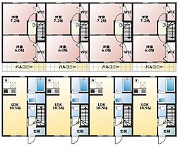 エレクトラII 103(H) ｜ 茨城県常総市水海道諏訪町2809-1・2809-2（賃貸アパート2LDK・1階・57.98㎡） その2