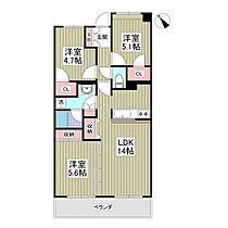 センチュリーつくばみらい平A 1213 ｜ 茨城県つくばみらい市陽光台1丁目1番2号（賃貸マンション3LDK・12階・65.60㎡） その2