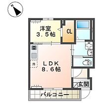 仮）つくば市高見原新築アパートＣ  ｜ 茨城県つくば市高見原4丁目（賃貸アパート1LDK・1階・33.02㎡） その2