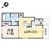 ヴィヴァレス 101 ｜ 滋賀県東近江市林田町（賃貸アパート1LDK・1階・44.70㎡） その2