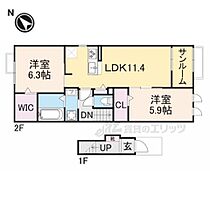 滋賀県長浜市高月町高月（賃貸アパート2LDK・2階・61.88㎡） その2