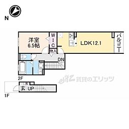 シエルクラスかわせみ 1LDKの間取図画像