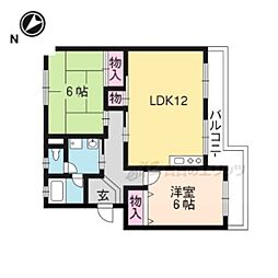 メゾン・ド・フォレスト 2LDKの間取図画像