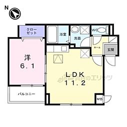 ウエスト レイク 1LDKの間取図画像