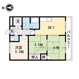 西村マンション 3DKの間取図画像