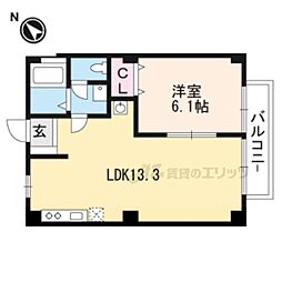 メゾン・ド・アーサー 1LDKの間取図画像