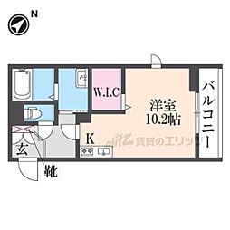クラッシーメゾン ワンルームの間取図画像