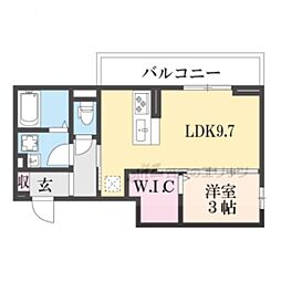 the Earth.01 1LDKの間取図画像