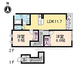 ファインビューヒルズ 2LDKの間取図画像