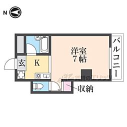 エミネンスコート瀬田 1Kの間取図画像