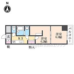 Liesse浜大津 2Kの間取図画像