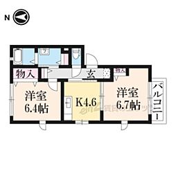 パストラルコート 2Kの間取図画像