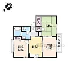 メゾンルナ 3Kの間取図画像