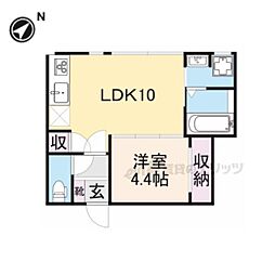 コネクトスクエア 1LDKの間取図画像