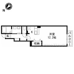 コルプレッソ ワンルームの間取図画像