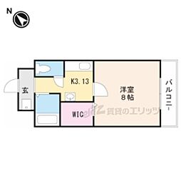 コピス壱番館 1Kの間取図画像
