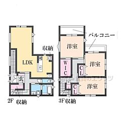 草津市平井1丁目16-27テナント 3LDKの間取図画像
