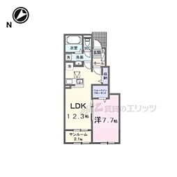 セイバリー プリムローズ II 1LDKの間取図画像