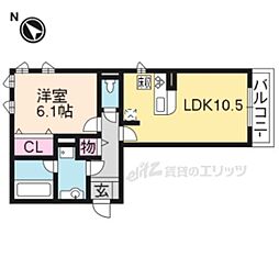 LeCiel1 1LDKの間取図画像