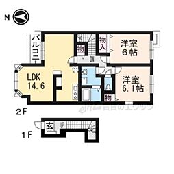 トゥー・ル・モンド 2LDKの間取図画像