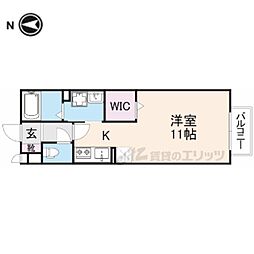 エミネンス御殿道 ワンルームの間取図画像