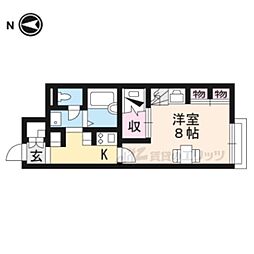 レオパレスワゲンエド 1Kの間取図画像