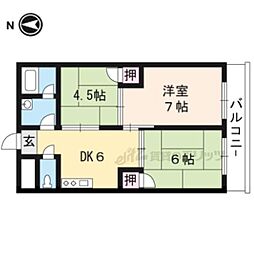 ビワフラッツ平津 3DKの間取図画像
