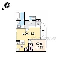 ブルーム 1LDKの間取図画像
