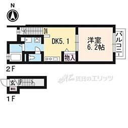ハイツ喜望峰 1DKの間取図画像