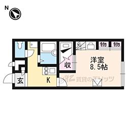 レオパレス雅荘 1Kの間取図画像