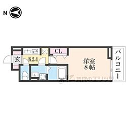 サンステージ 1Kの間取図画像
