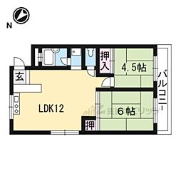 瀬田サンプラザマンション 2LDKの間取図画像