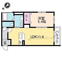 滋賀県栗東市下戸山（賃貸マンション1LDK・3階・41.82㎡） その2