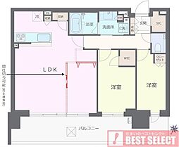 シティタワーズ東京ベイセントラルタワー 2LDKの間取図画像