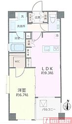 デュオ・スカーラ西麻布タワーイースト 1LDKの間取図画像
