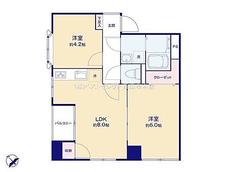 *採光・通風・眺望良好な8階部分の北西向き角住戸*