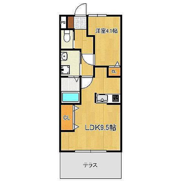 エバーラスティング輝Ａ棟 ｜福岡県遠賀郡岡垣町野間2丁目(賃貸アパート1LDK・1階・36.00㎡)の写真 その2