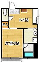 ＣＡＳＡ ＫＡＯＲＩ B棟  ｜ 福岡県北九州市八幡西区大浦3丁目（賃貸アパート1DK・2階・23.01㎡） その2