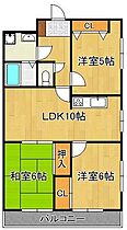 エクセル青葉台  ｜ 福岡県北九州市若松区青葉台南1丁目（賃貸マンション3LDK・4階・66.95㎡） その2