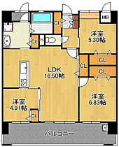 LEGEND157  ｜ 福岡県北九州市若松区小敷ひびきの1丁目（賃貸マンション3LDK・6階・80.10㎡） その2