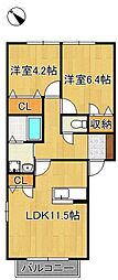 フェリーチェ学研台IIB 2階/-