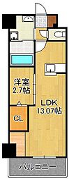 エミネント水巻駅前 1LDKの間取図画像