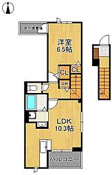 サンパティーク4 1LDKの間取図画像