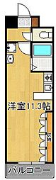 サンシティー則松 ワンルームの間取図画像