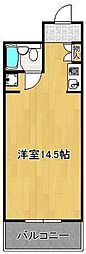 夏井ケ浜リゾートスカイマンション ワンルームの間取図画像