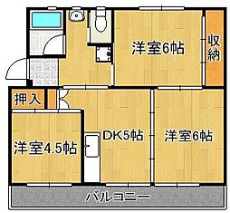 ビレッジハウス本城4号棟 5階/-