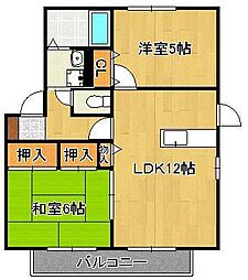 ヴェルディ高須2A 2LDKの間取図画像