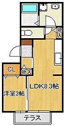 ソレールヴィラ 1LDKの間取図画像